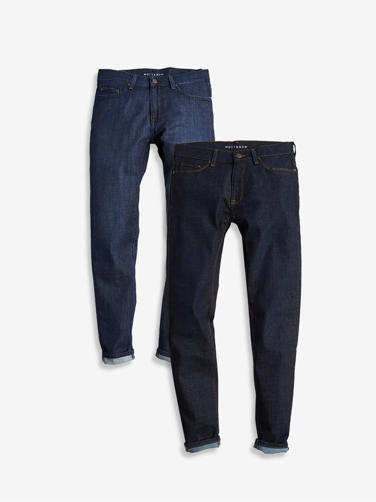 Straight Mosco Medium Blue and Crosby Dark Blue 2-Pack Jeans