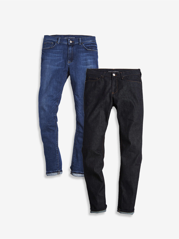 Straight Wooster Light/Medium Blue and Mosco Dark Blue 2-Pack Jeans