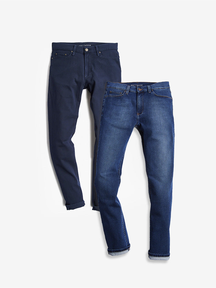 Straight Mercer Blue and Oliver Light/Medium Blue 2-Pack Jeans