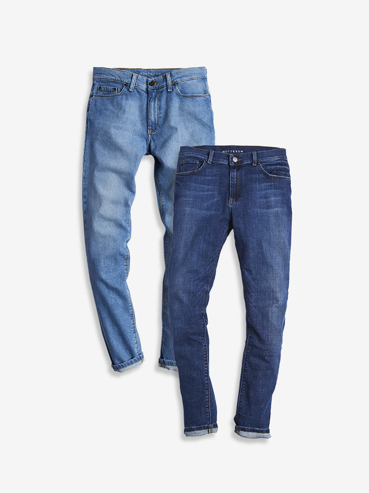 Straight Benson Light Blue and Wooster Light/Medium Blue 2-Pack Jeans