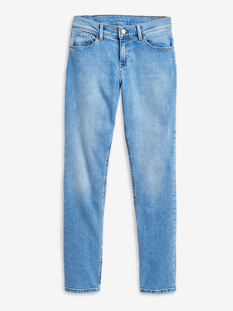 Mid Rise Slim Straight Grand Jeans