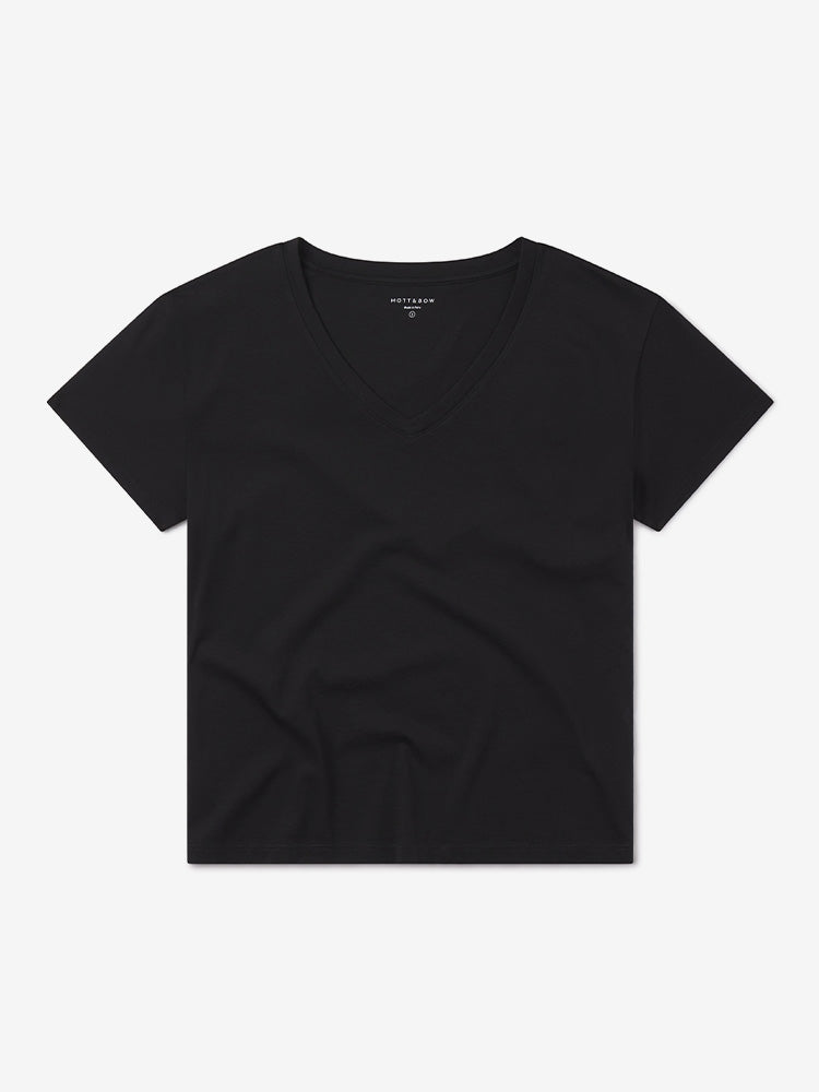 Cotton Relaxed V-Neck Tee