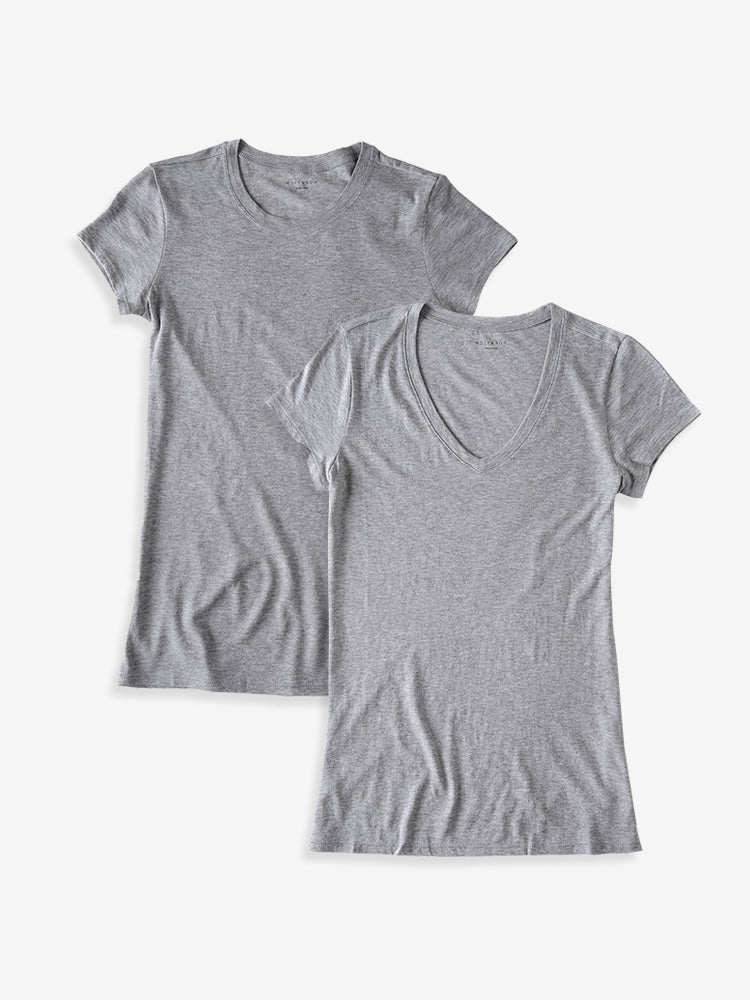 Fitted Crew & V-Neck 2-Pack WDP4