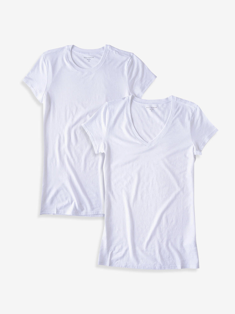 Fitted Crew & V-Neck 2-Pack WDP4