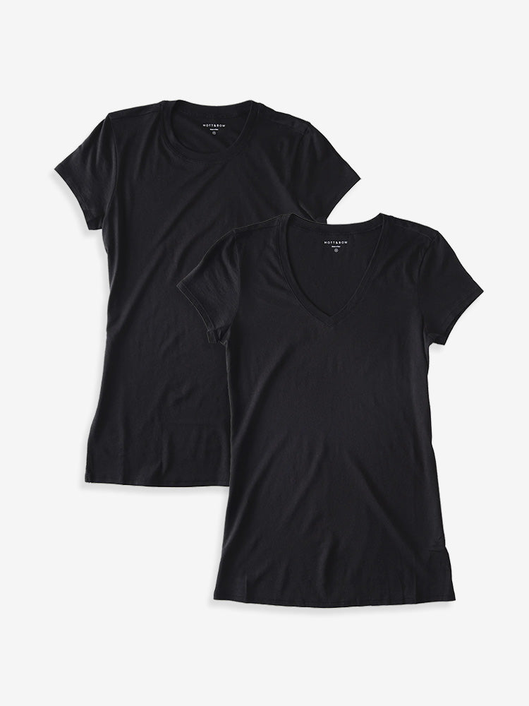 Fitted Crew & V-Neck 2-Pack WDP4