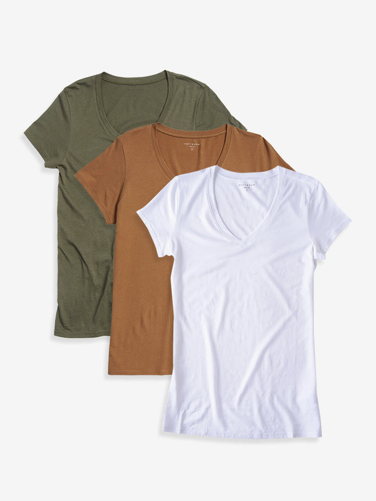 Fitted V-Neck Marcy 3-Pack