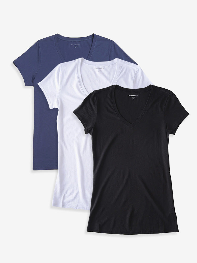 Fitted V-Neck Marcy 3-Pack
