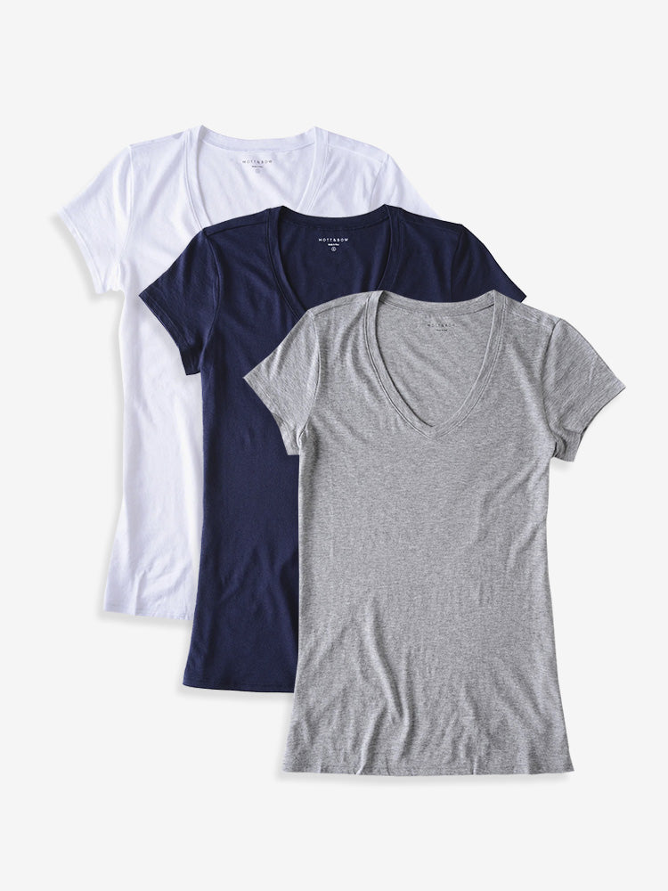 Fitted V-Neck Marcy 3-Pack