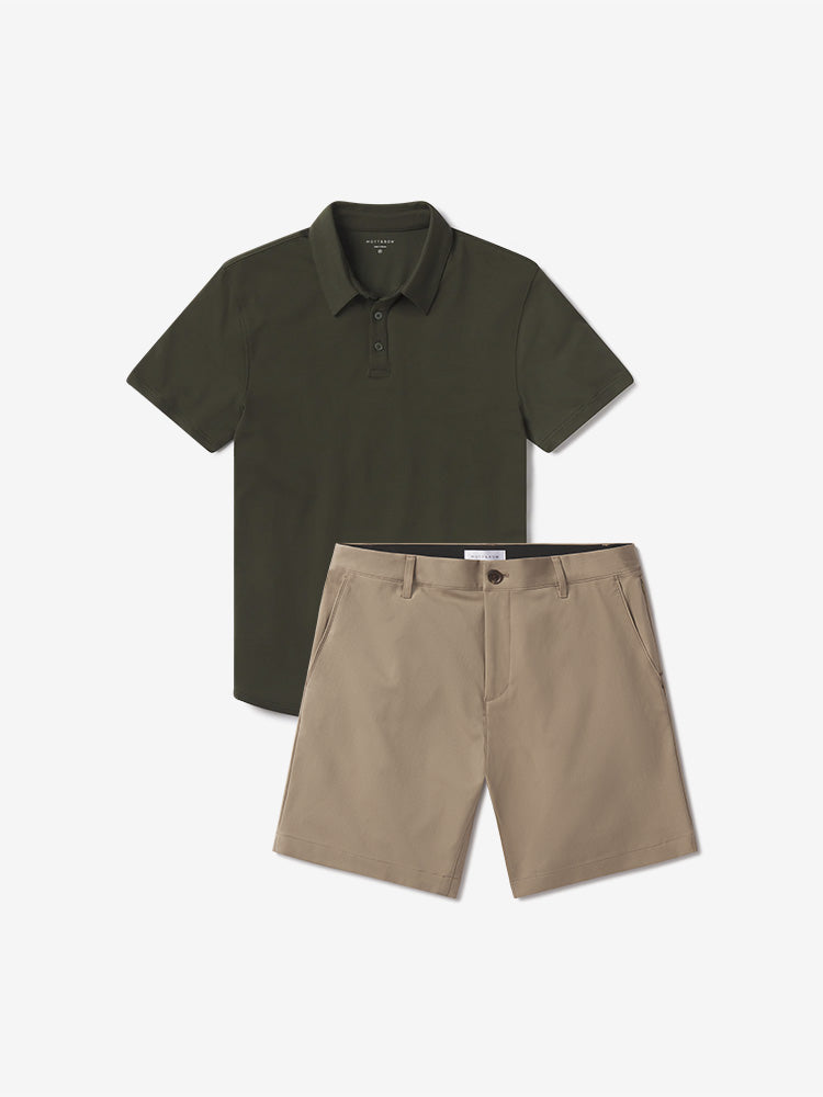 Bundle 22: 1 Luxe Polo Tee + 1 pair of Tech Short