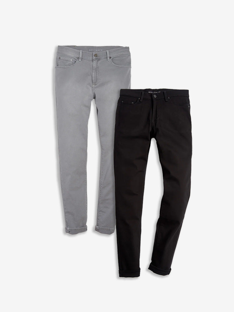 Skinny Mercer Light Gray and Skinny Barclay Black 2-pack Jeans