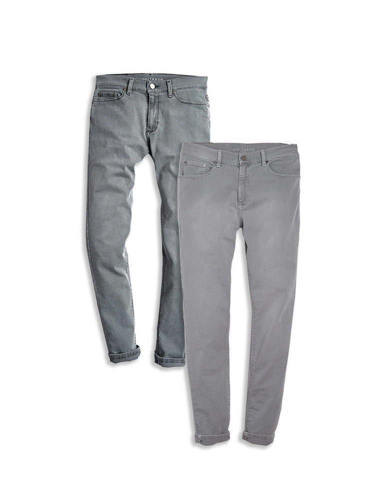 Straight Stone Light Gray and Straight Mercer Light Gray 2-pack Jeans