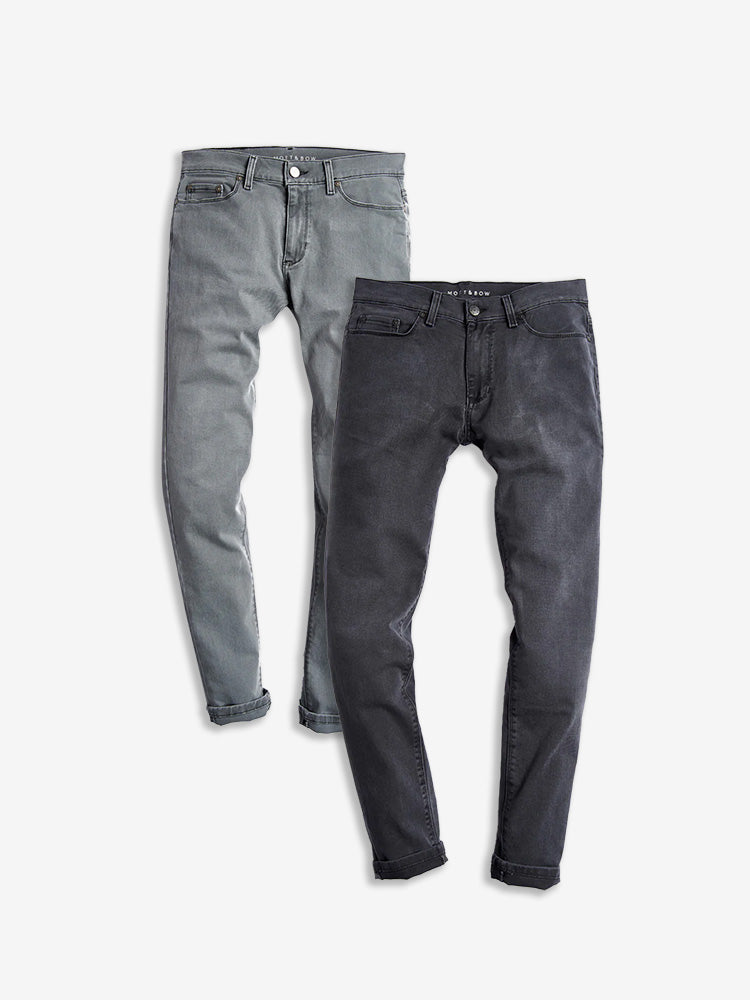 Skinny Stone Light Gray and Skinny Stone Medium Gray 2-pack Jeans