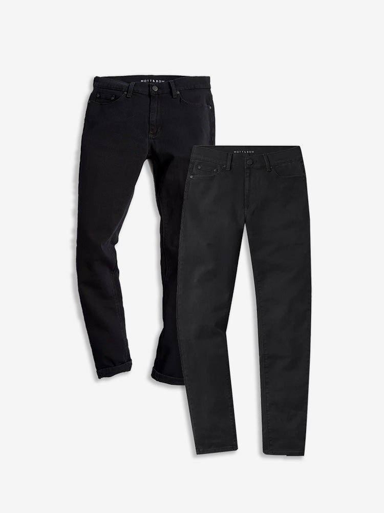 Skinny Jay Black and Skinny Stone Medium/Dark Gray 2-pack Jeans