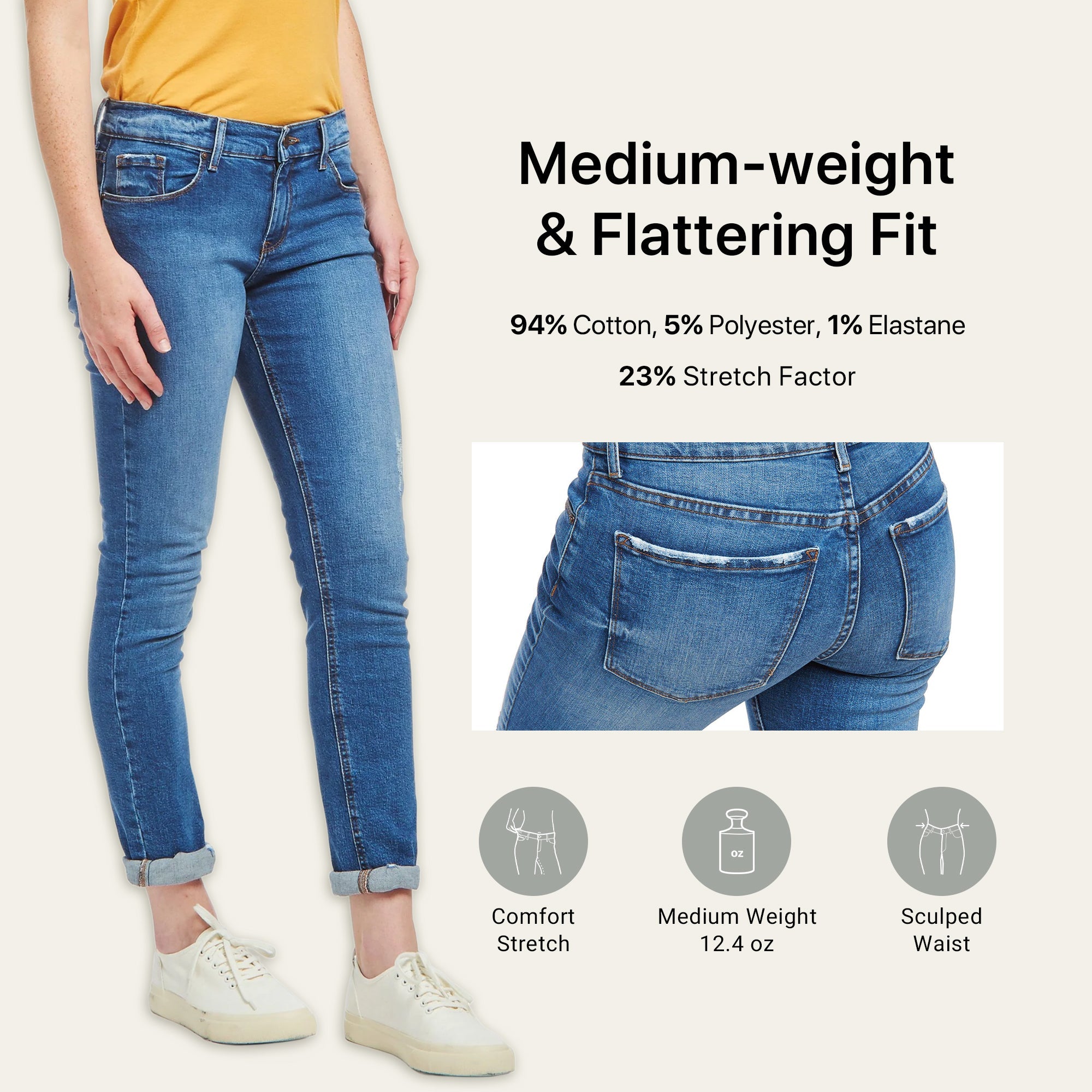 Mott&Bow | Slim Straight Ridge Jeans tt