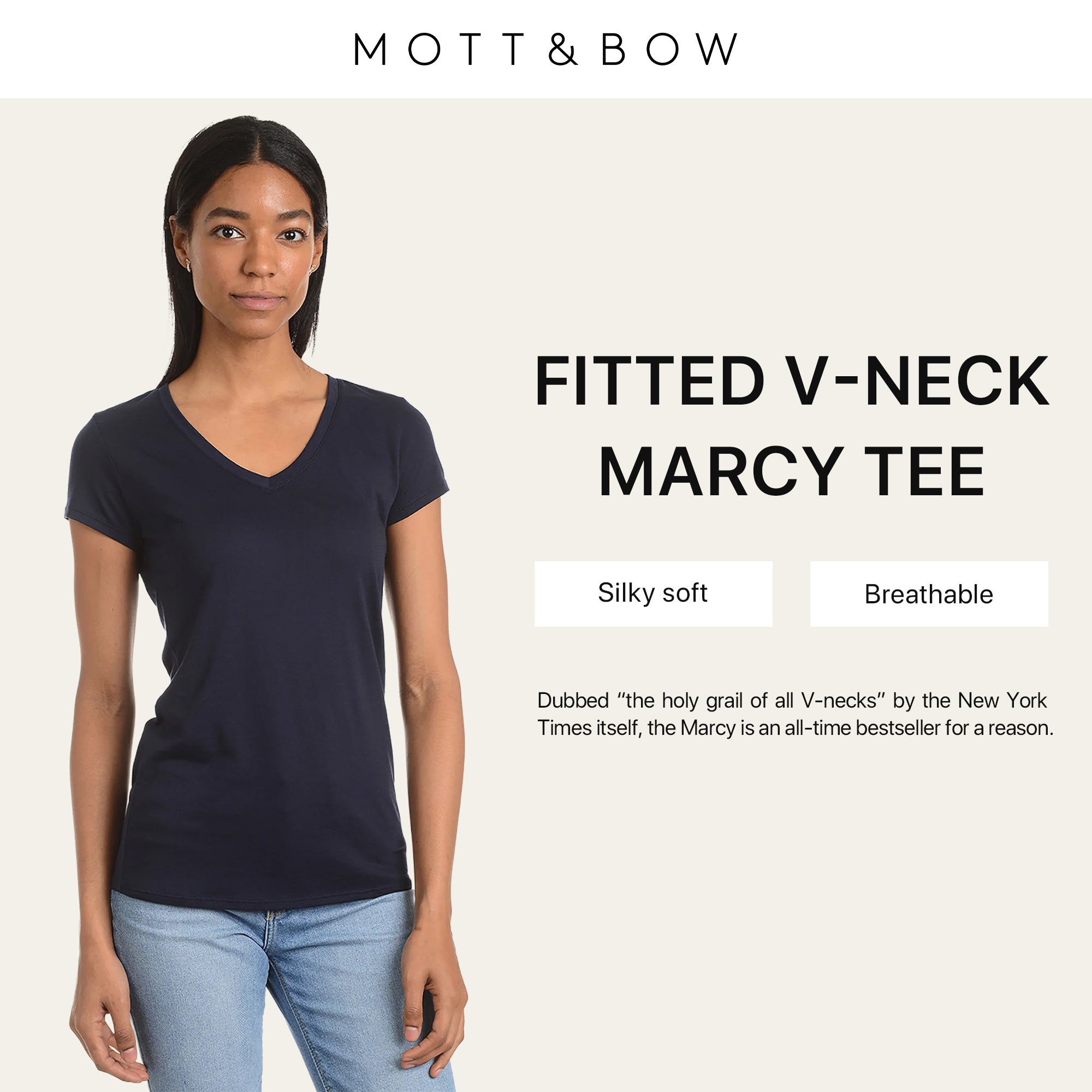 Mott&Bow VNeck Marcy Tee ttk-136