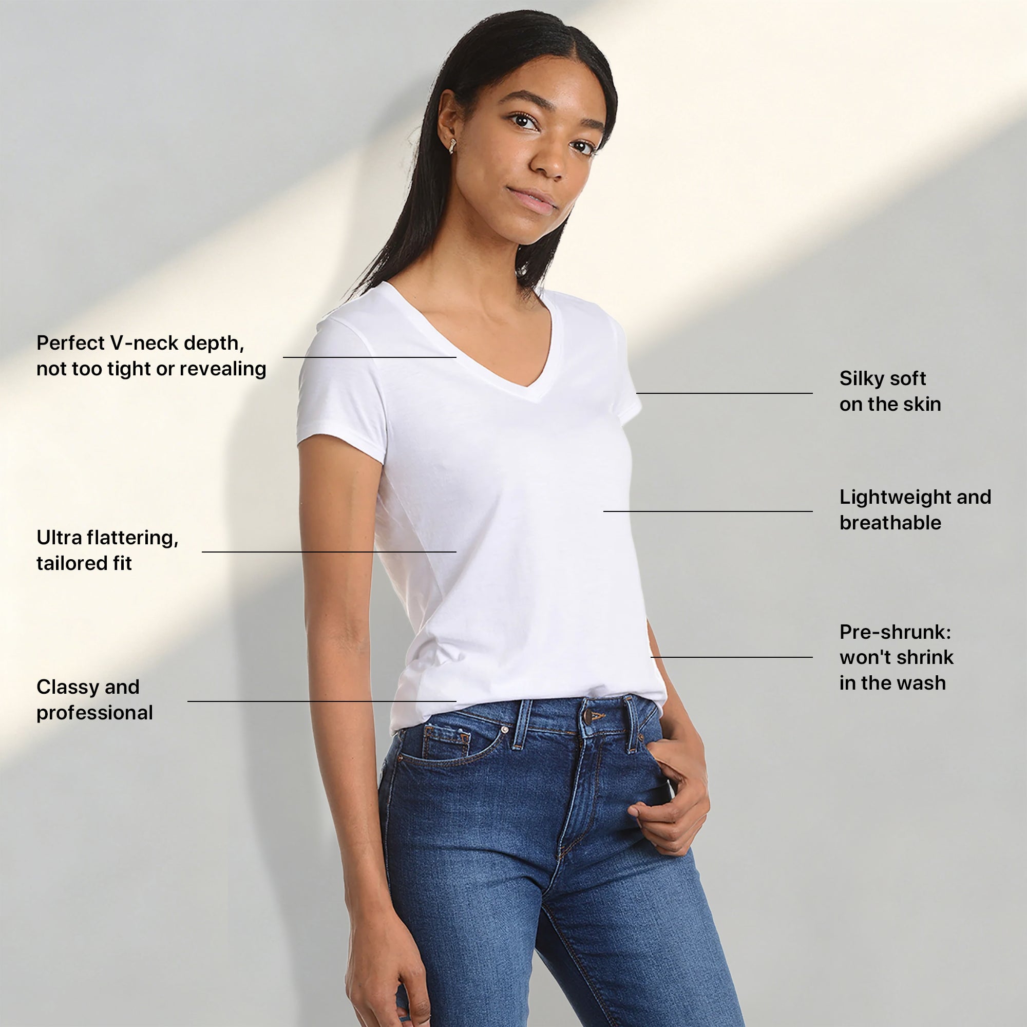 Mott&Bow VNeck Marcy Tee ttk-136