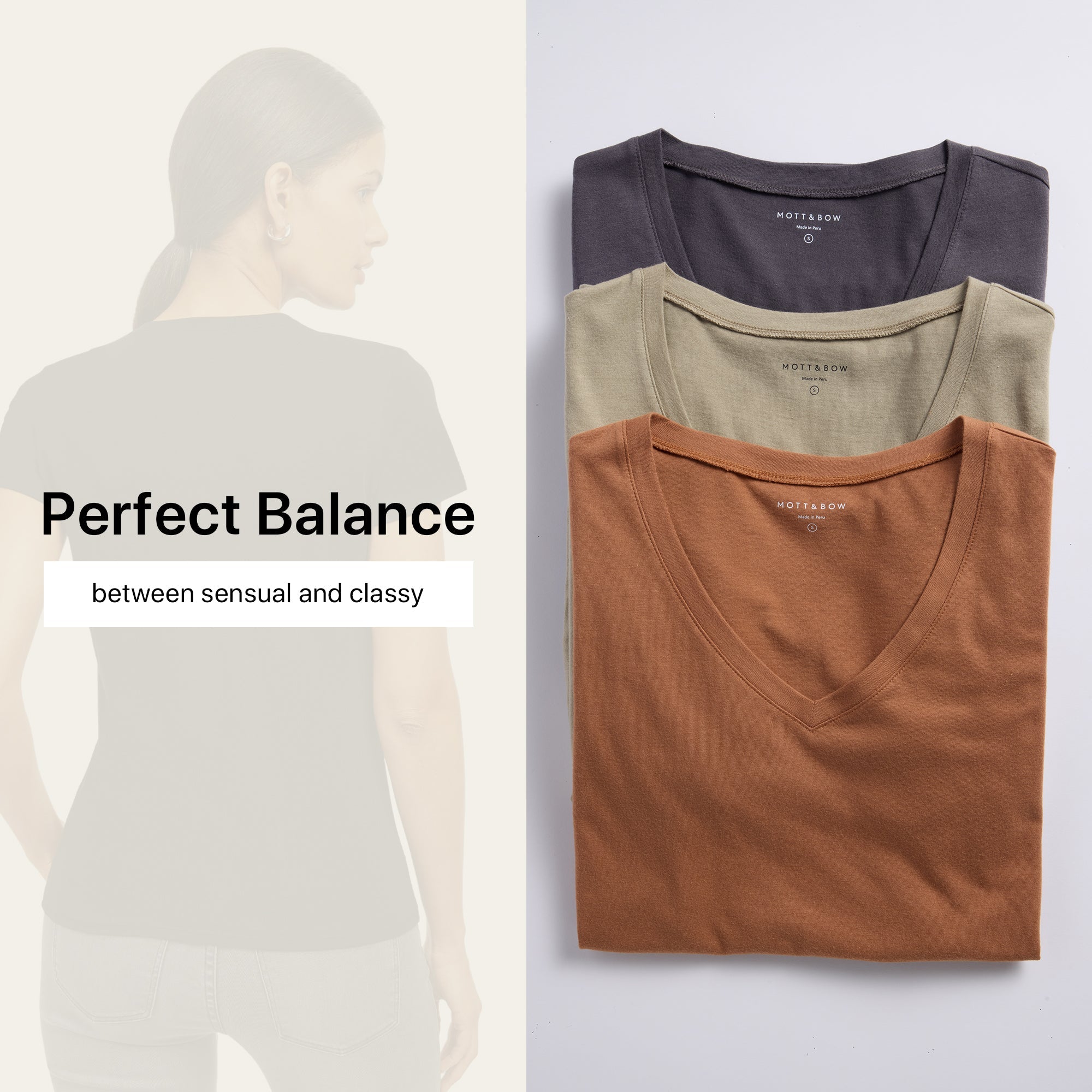 Mott&Bow | Fitted V-Neck Marcy Tee tt