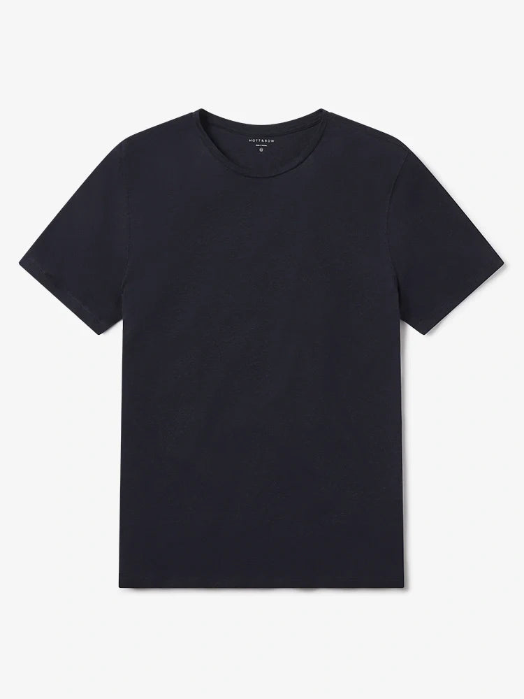Linen Blend Crew Tee