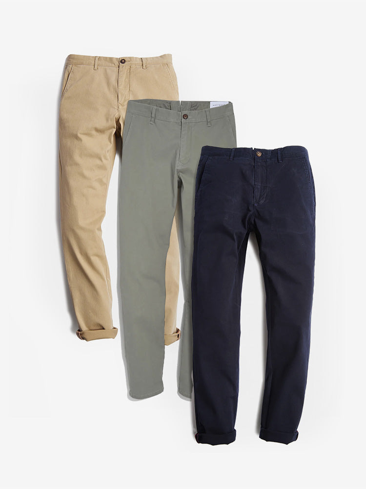 Everyday Comfort Chino Slim Pants 3-Pack
