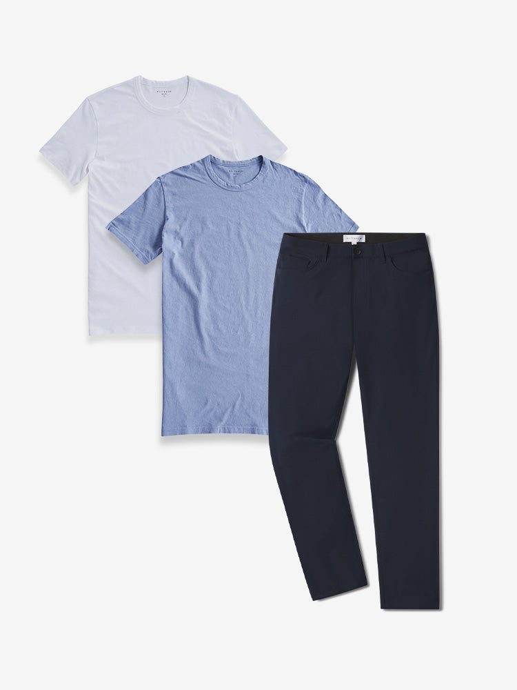 Bundle: 1 Pair of Travel Pants + 2 tees