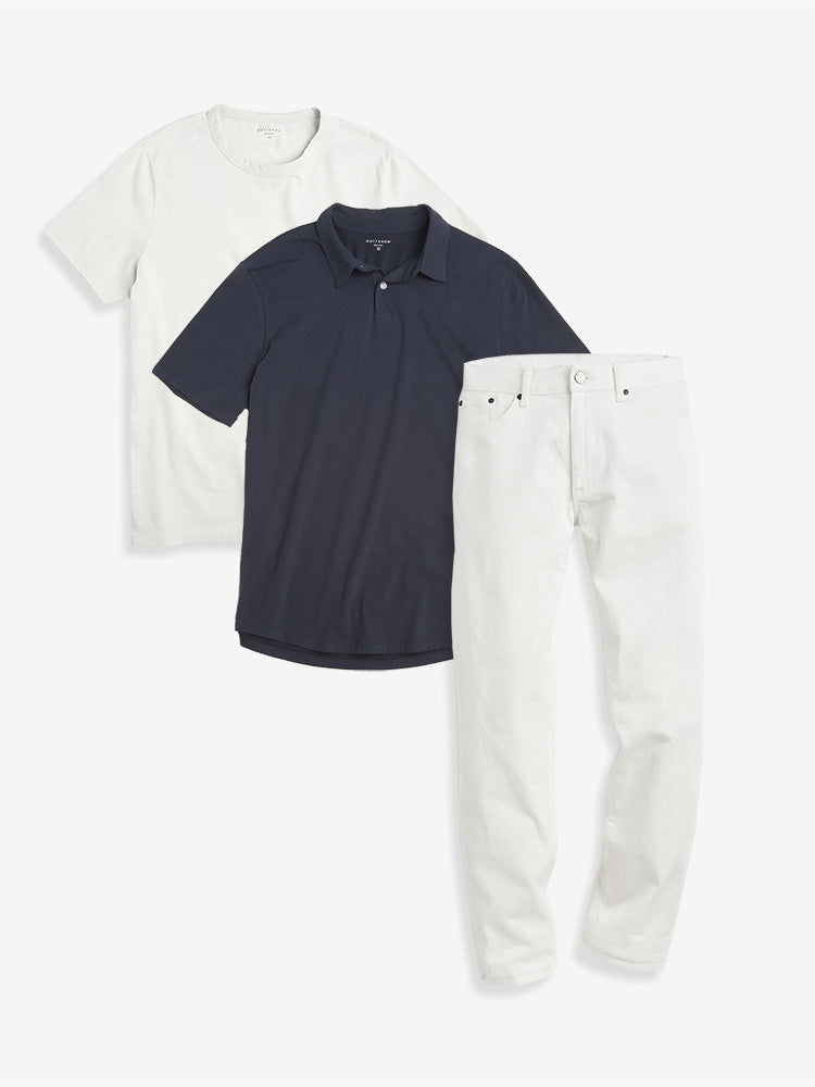 Bundle 06: 1 Polo + 1 Driggs Tee + 1 pair of Jeans