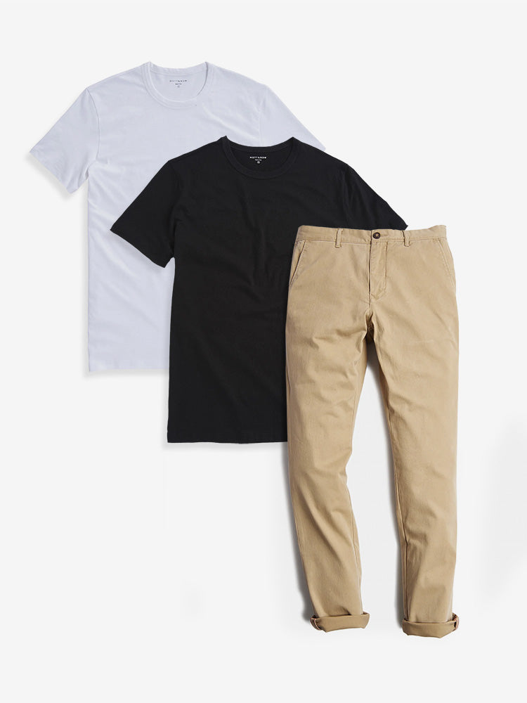 Bundle 04: 1 pair of Chinos + 2 Driggs Tees