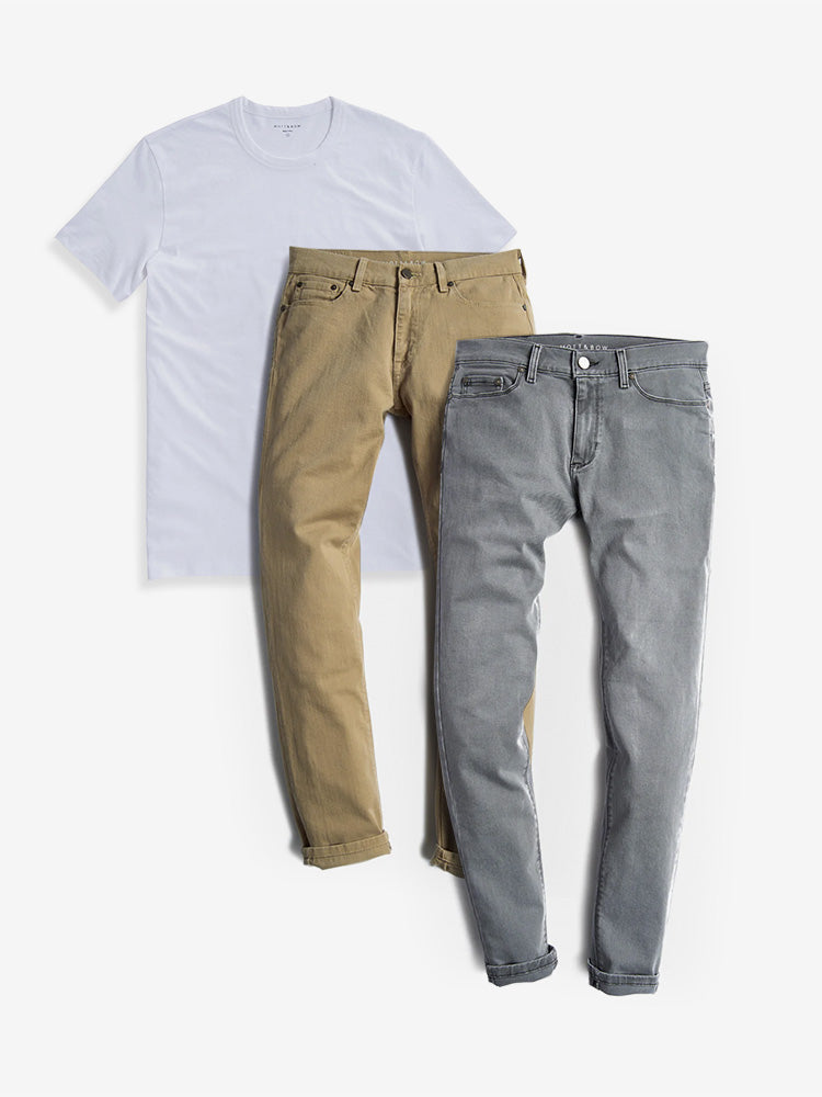 Bundle 01: 2 Jeans + 1 Driggs Tee