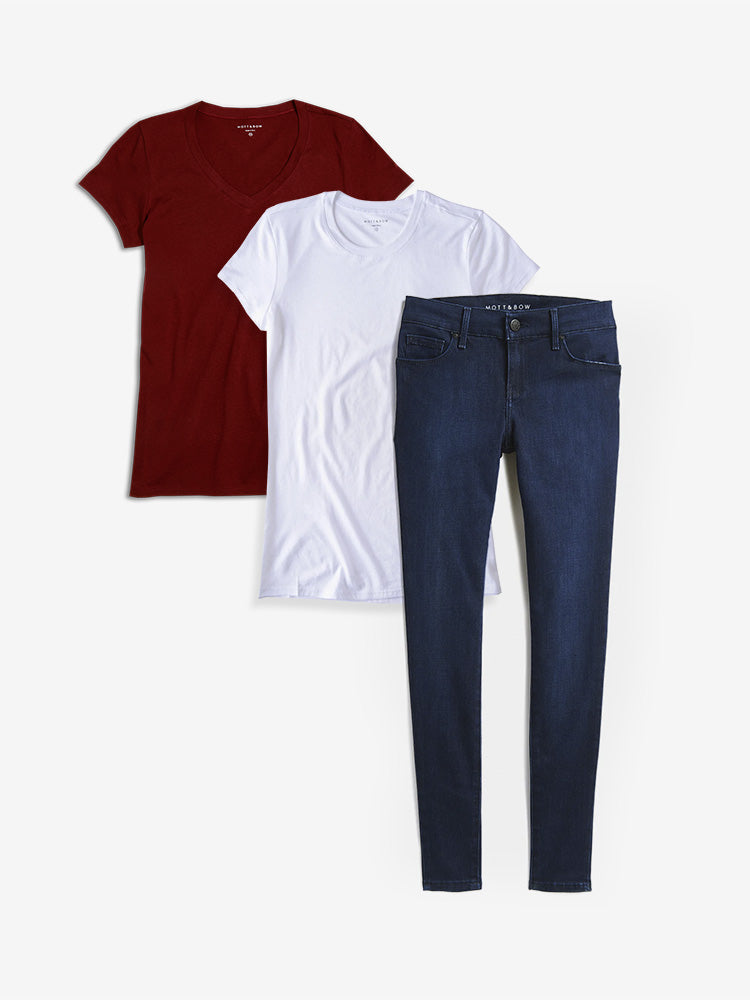 Bundle 02: 2 Marcy Tees + 1 pair of Jeans
