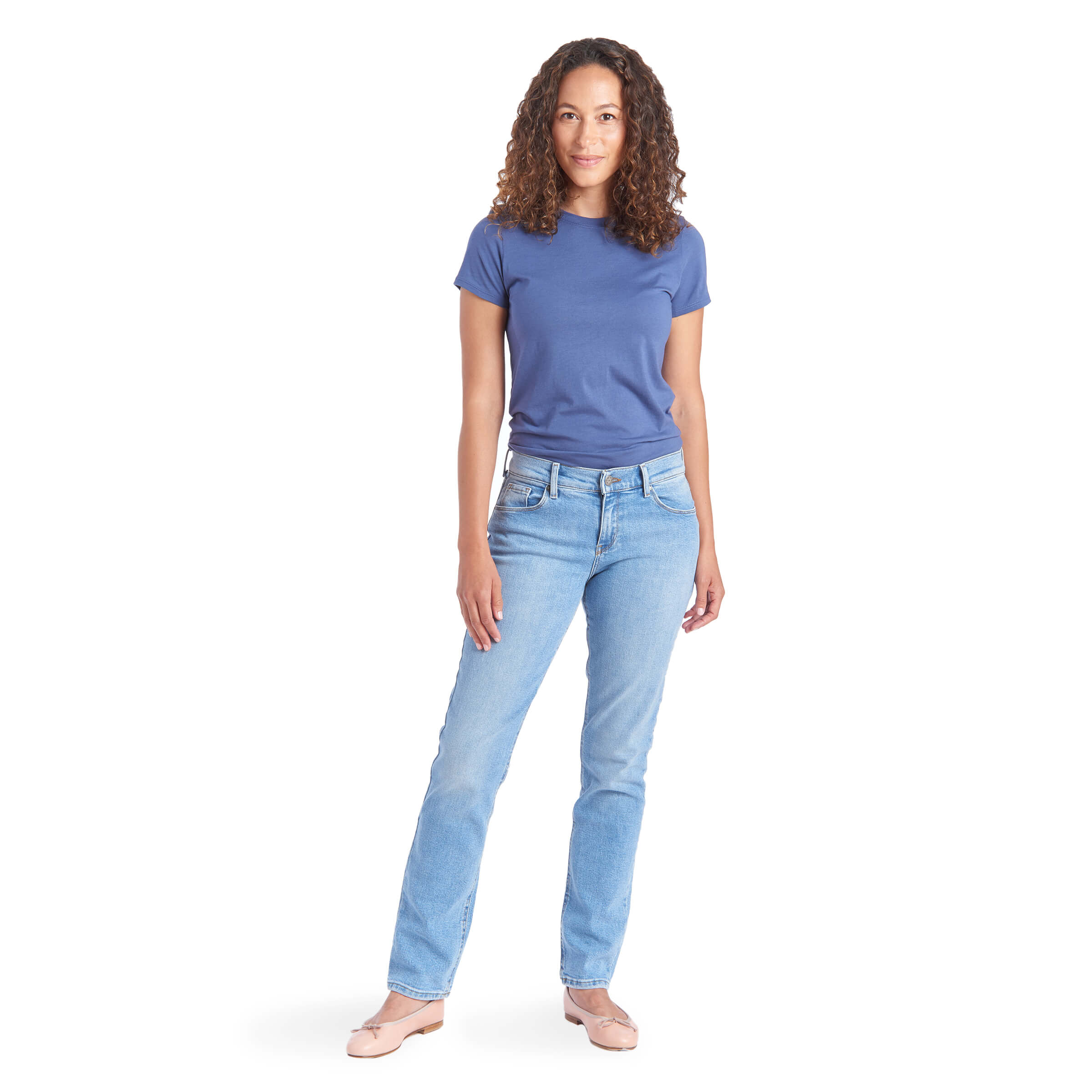Mid Rise Slim Straight Grand Jeans