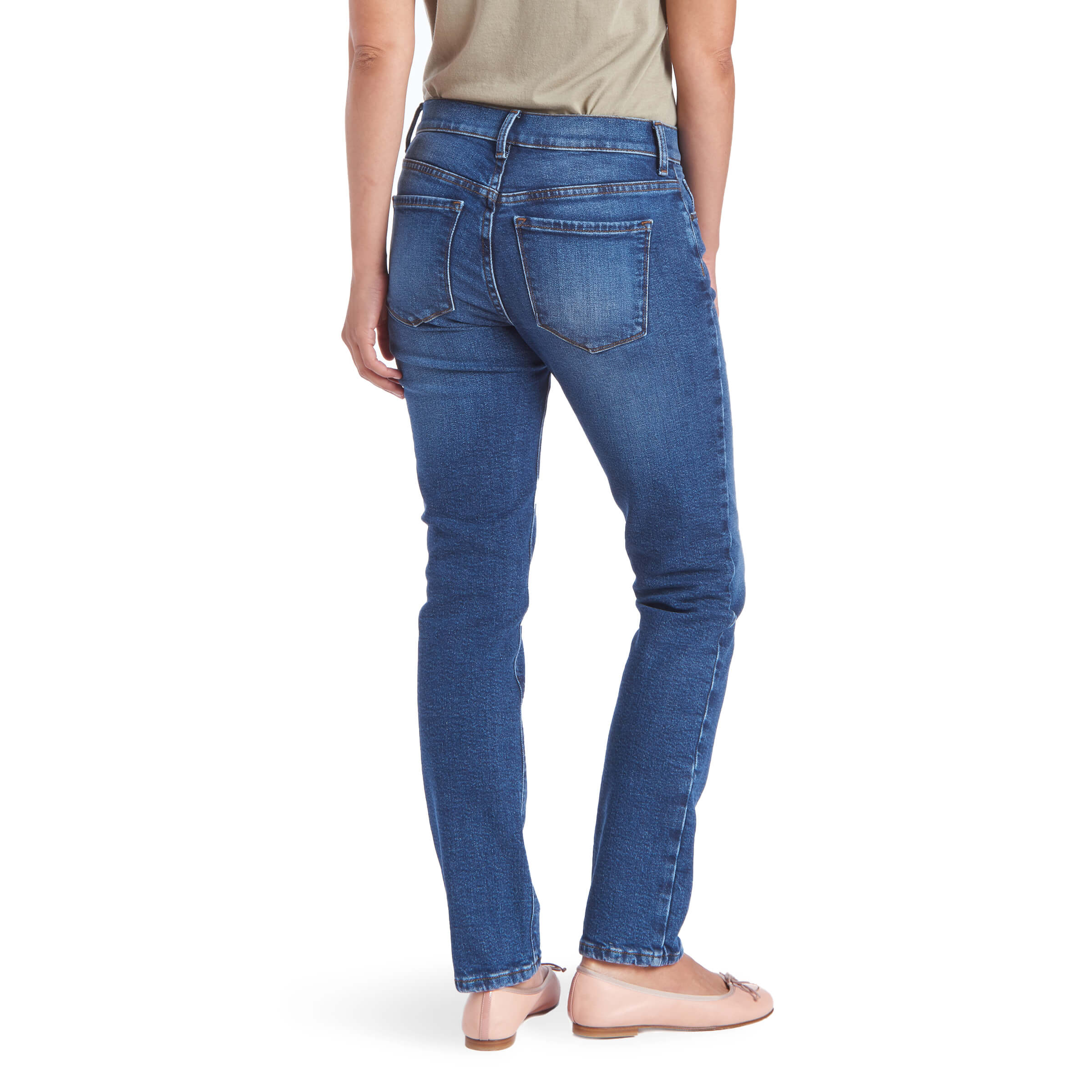 Mid Rise Slim Straight Grand Jeans