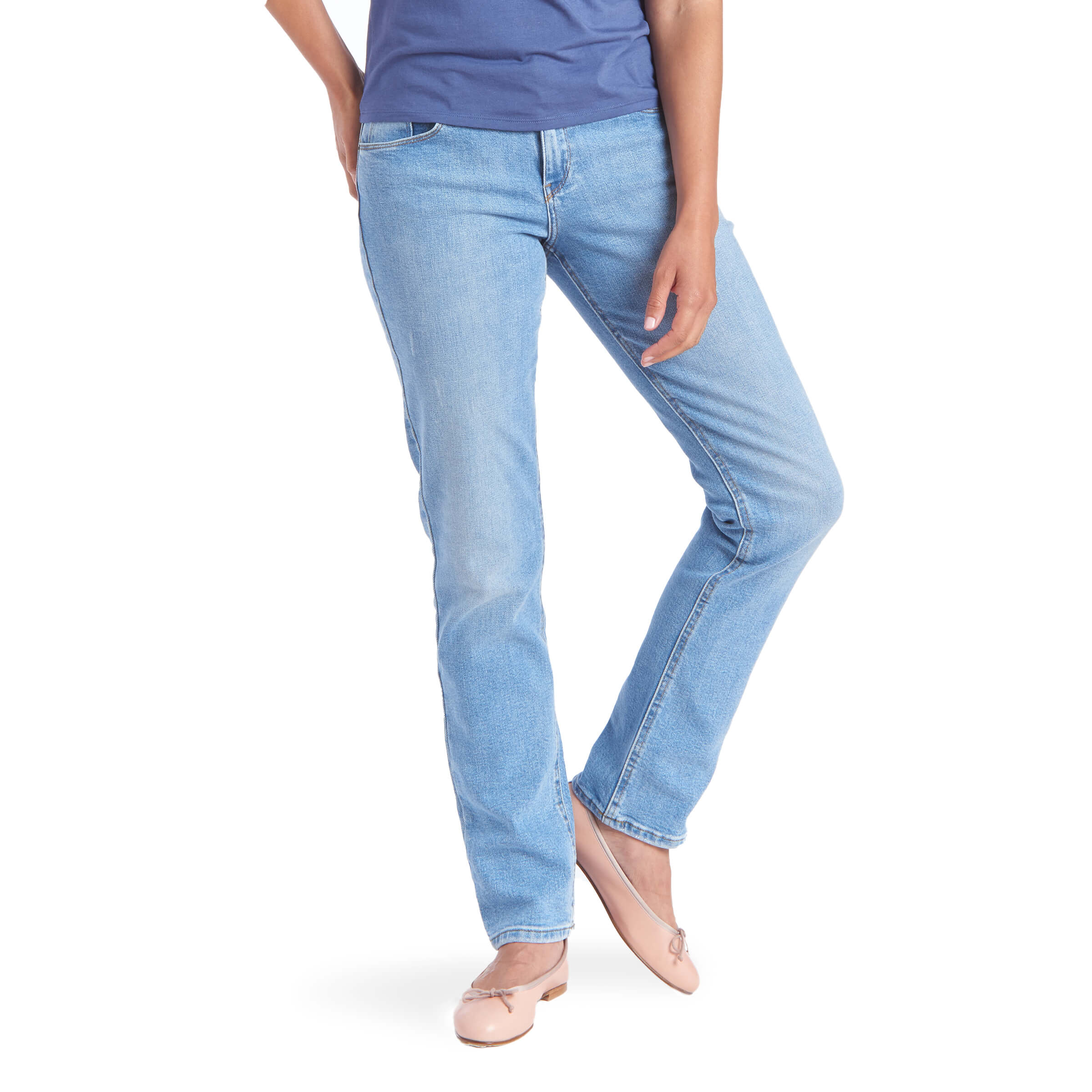 Mid Rise Slim Straight Grand Jeans