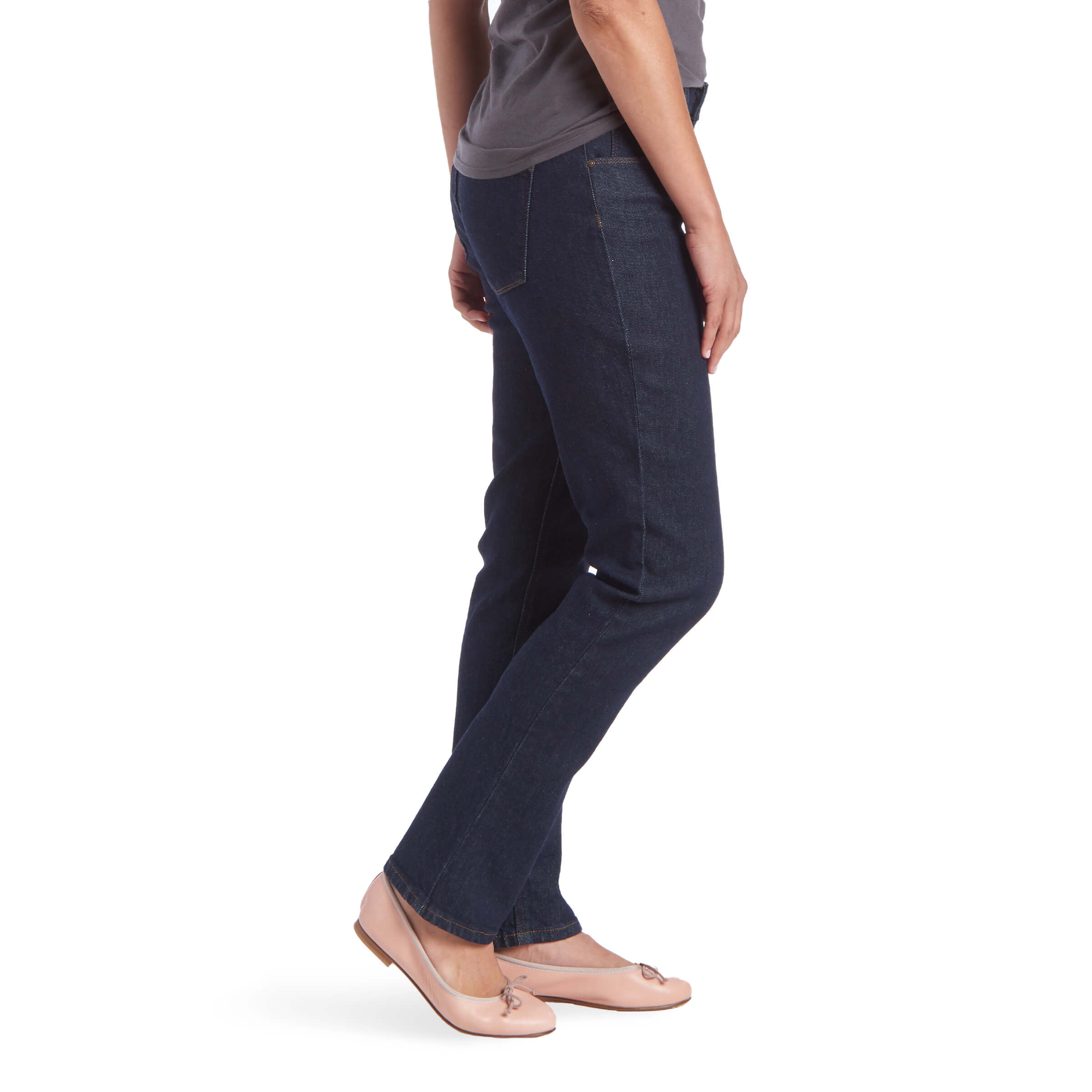 Mid Rise Slim Straight Grand Jeans