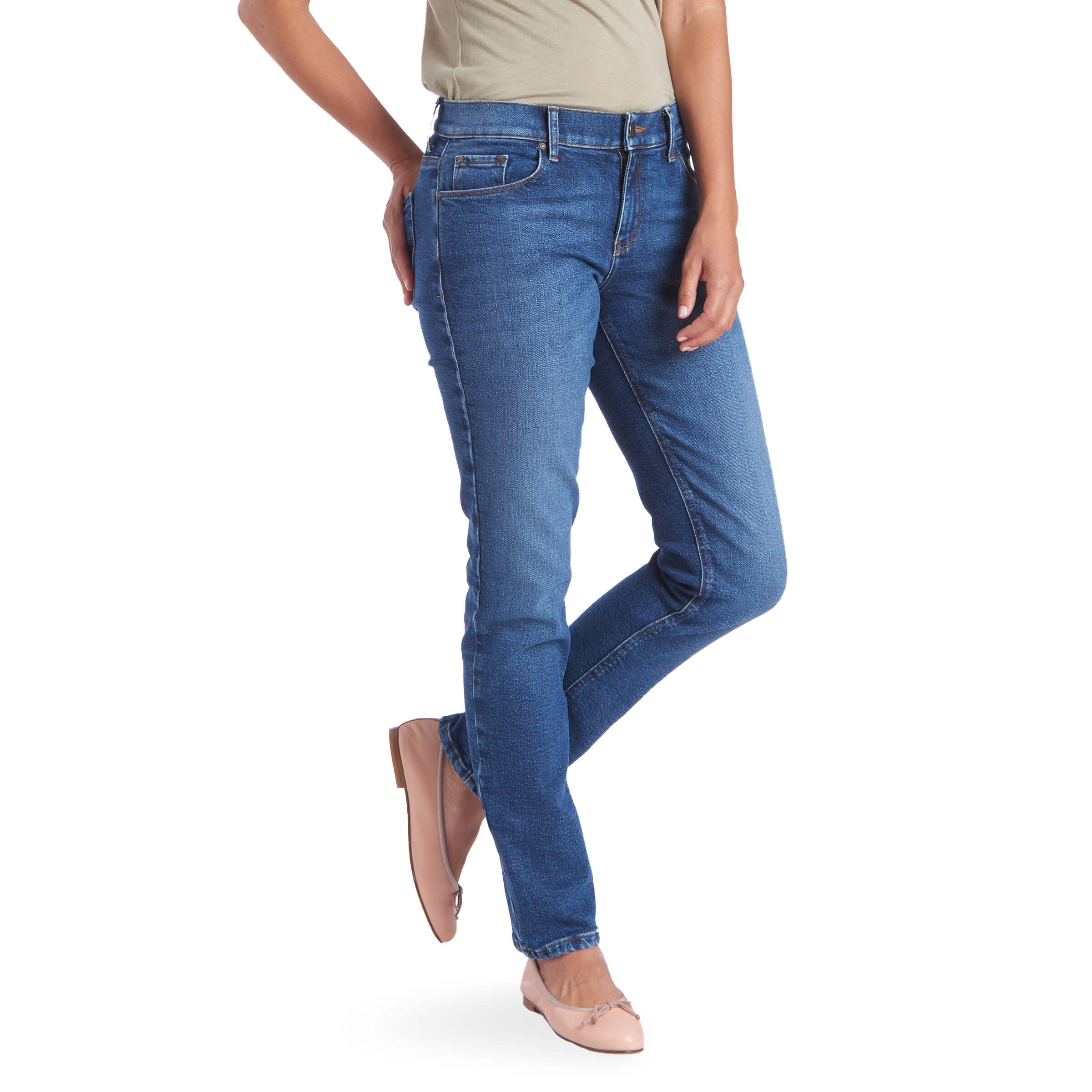Mid Rise Slim Straight Grand Jeans
