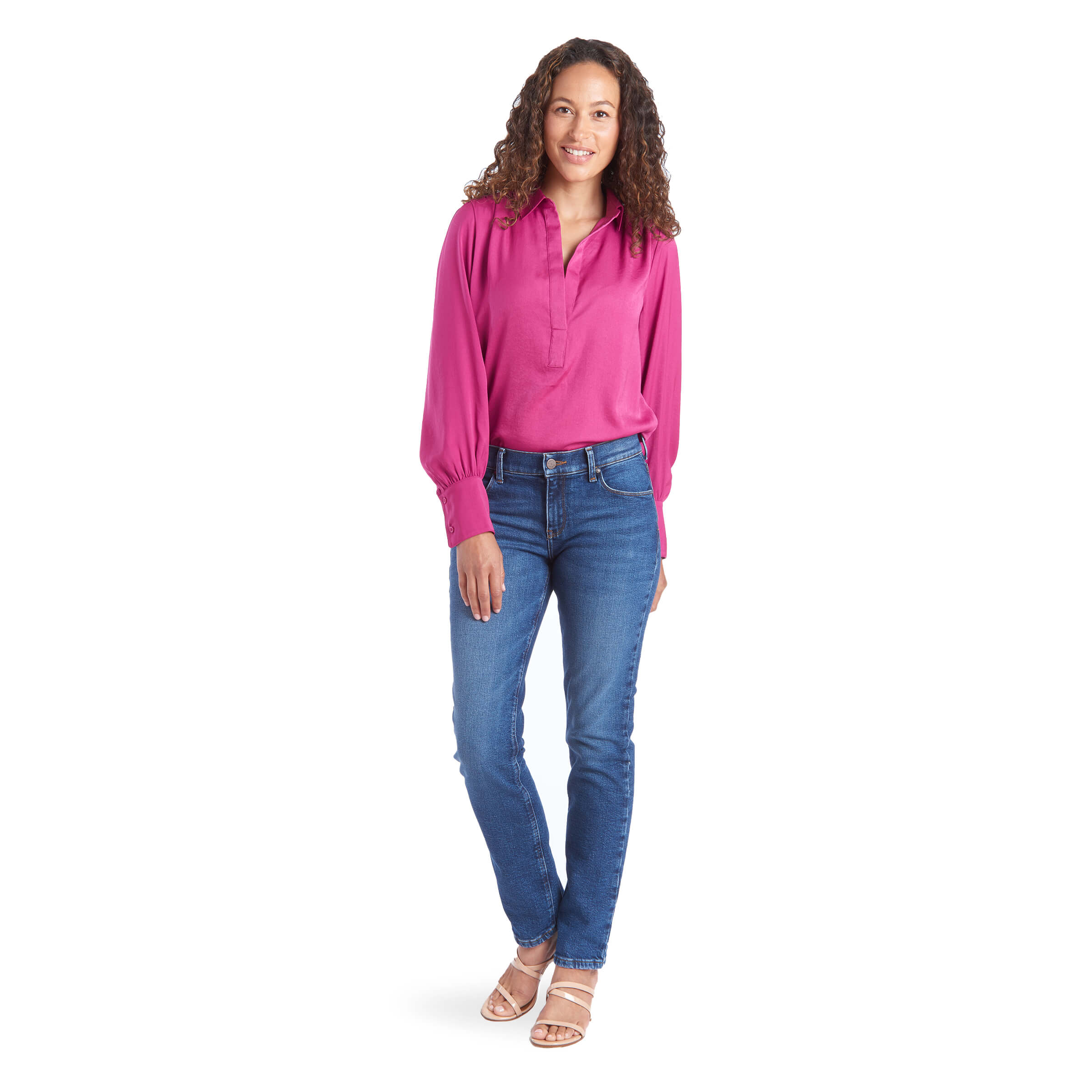 Mid Rise Slim Straight Grand Jeans