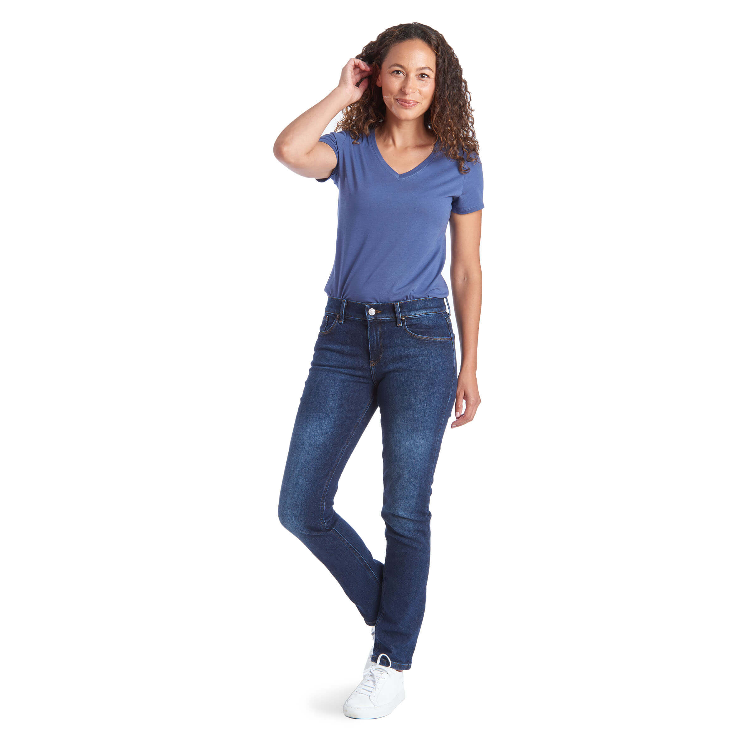 Mid Rise Slim Straight Grand Jeans