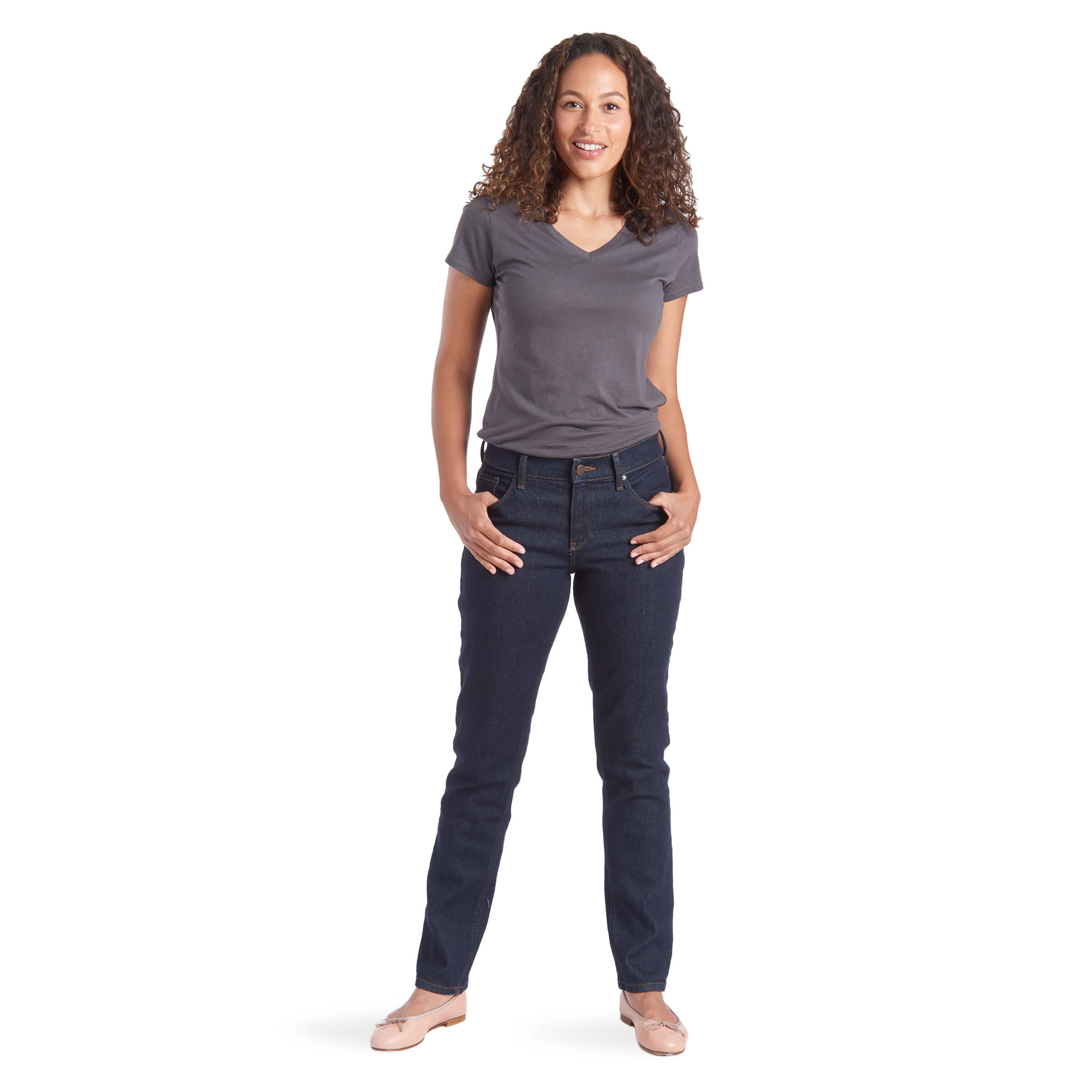 Mid Rise Slim Straight Grand Jeans