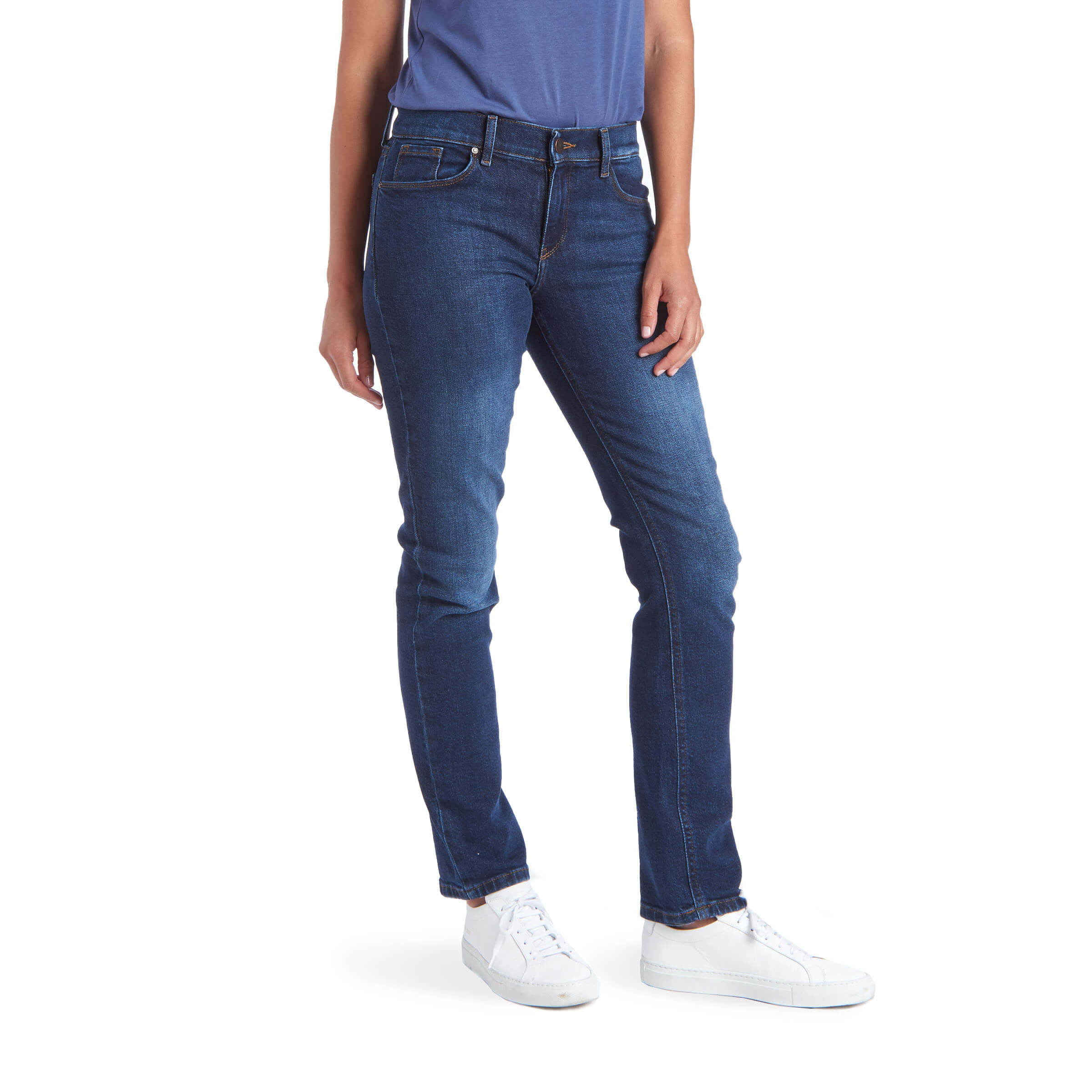 Mid Rise Slim Straight Grand Jeans