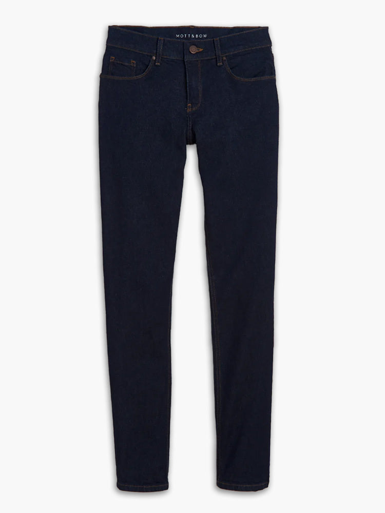 Mid Rise Slim Straight Ridge Jeans
