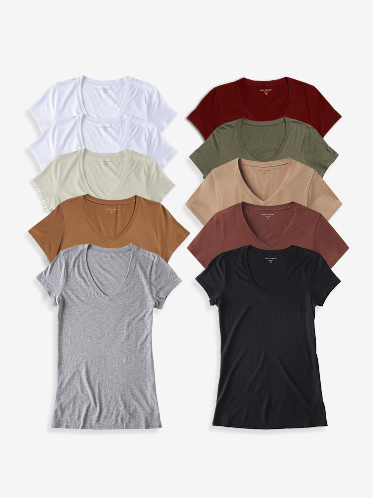 Fitted V-Neck Marcy 10-Pack