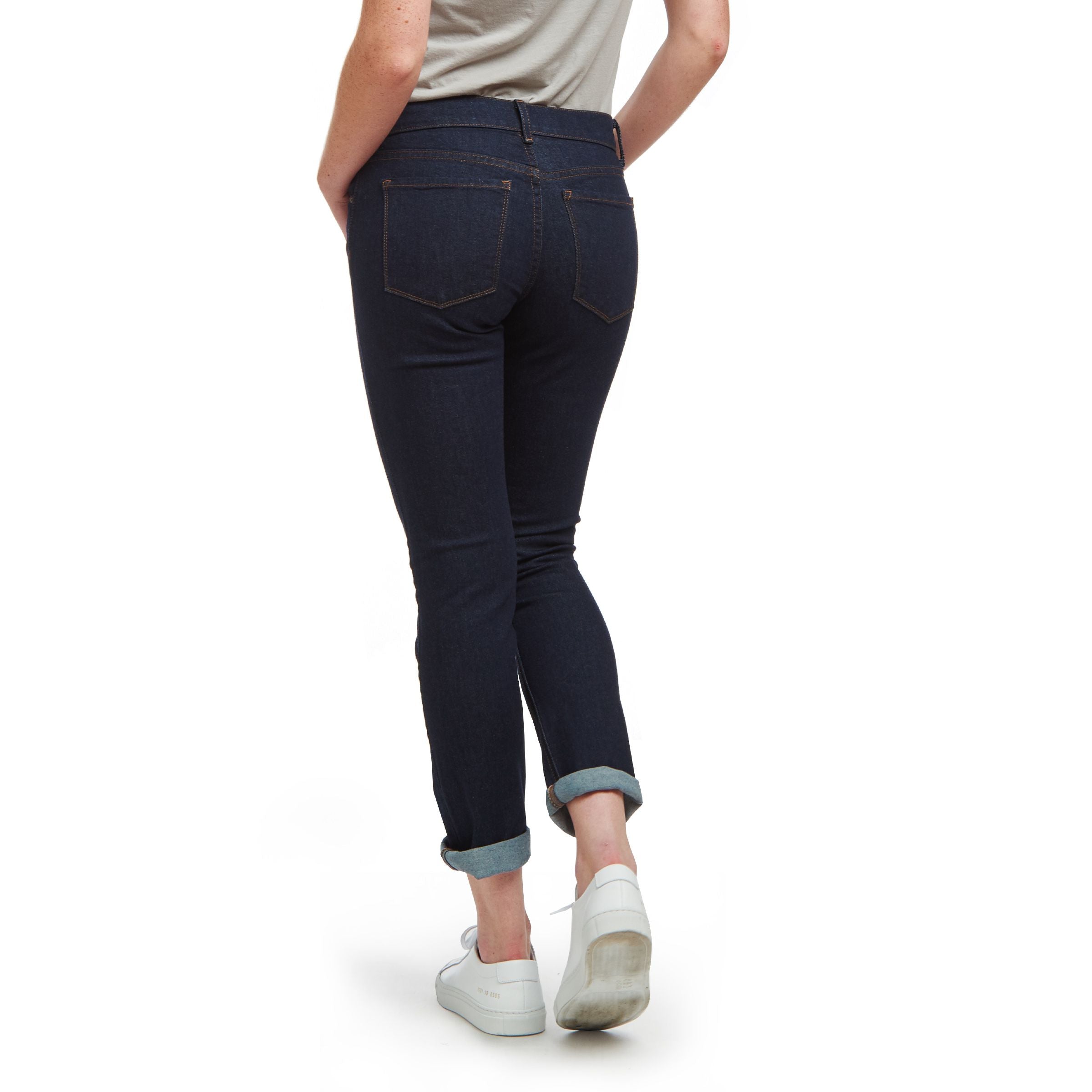 Mid Rise Slim Straight Ridge Jeans
