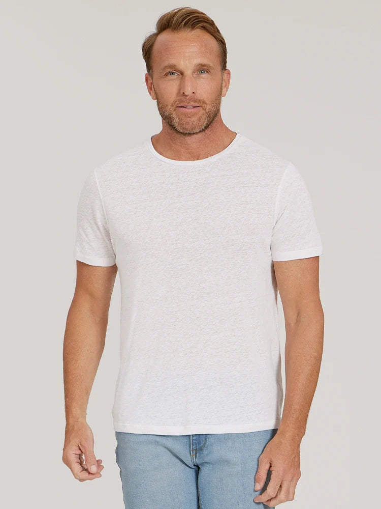 Linen Blend Crew Tee