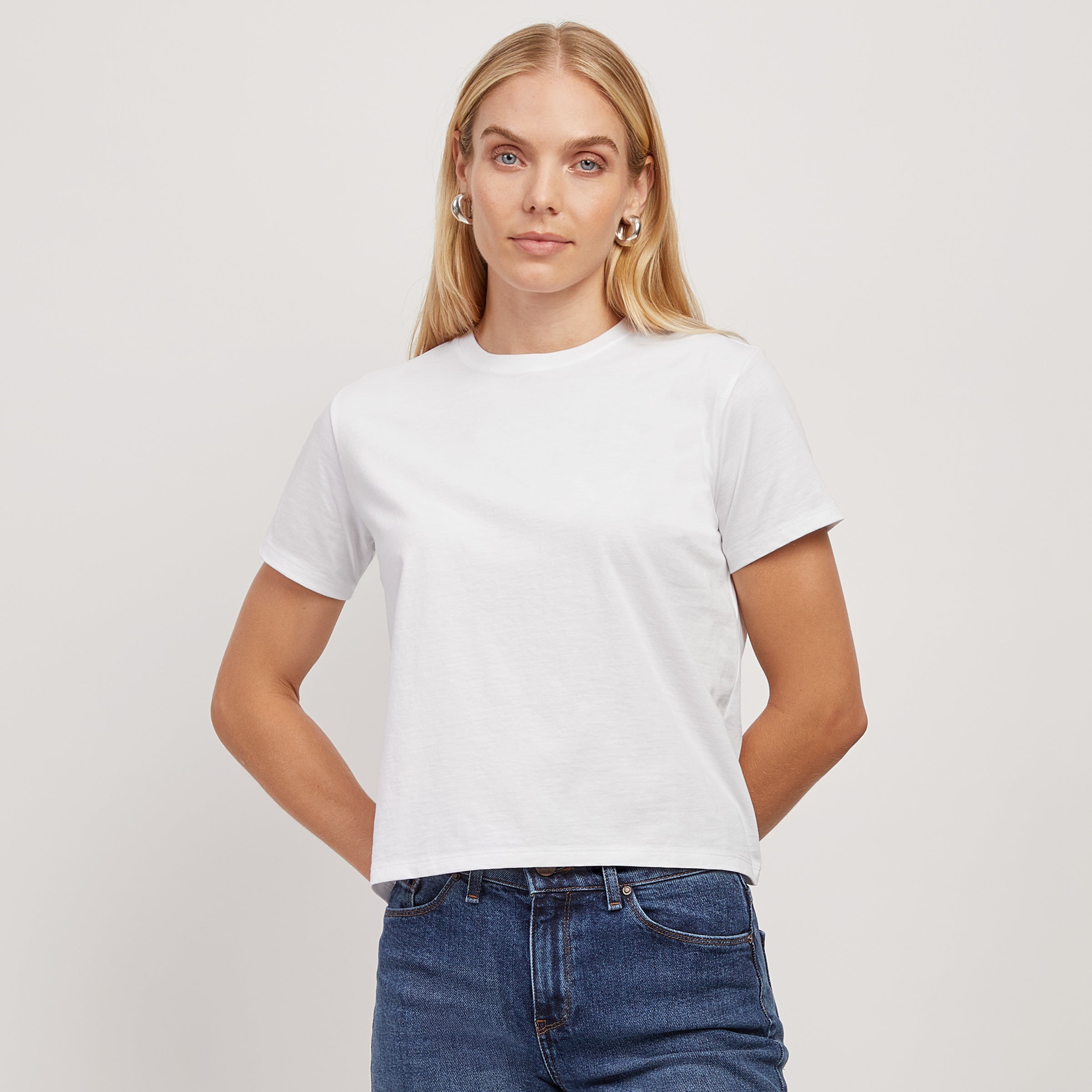 Boxy Not See-Through Crew Tee