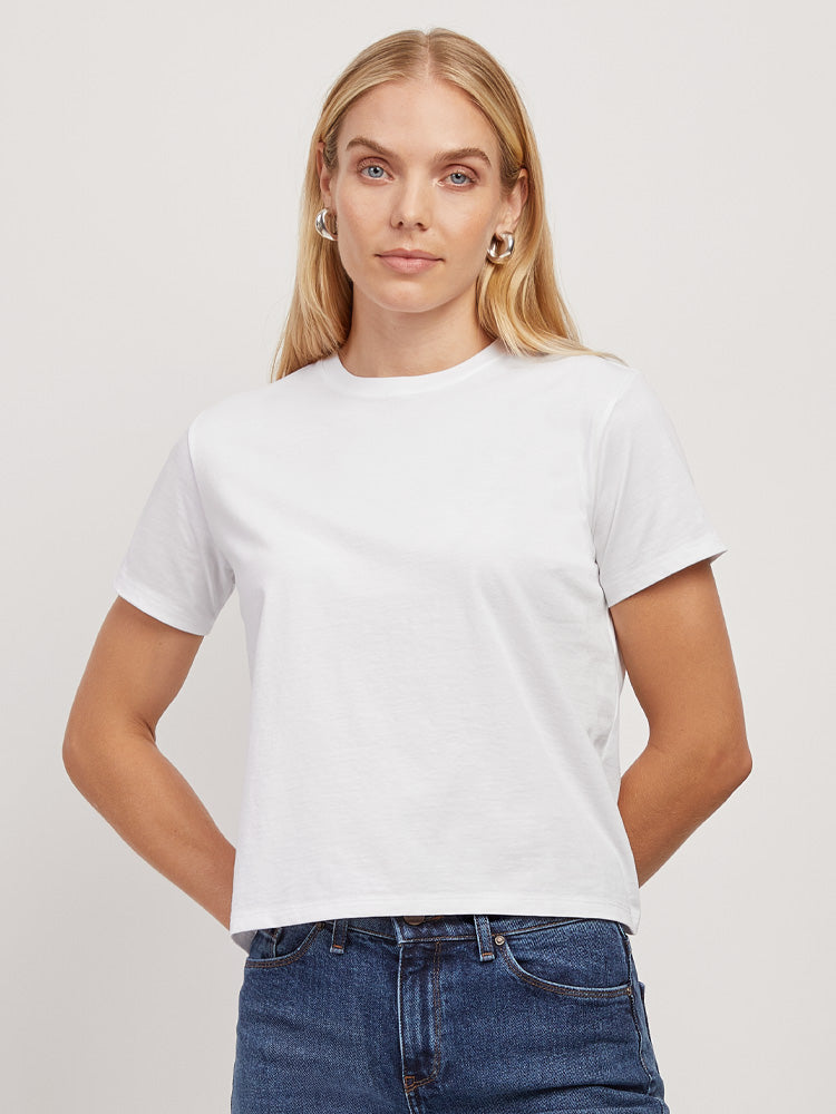 Boxy Not See-Through Crew Tee