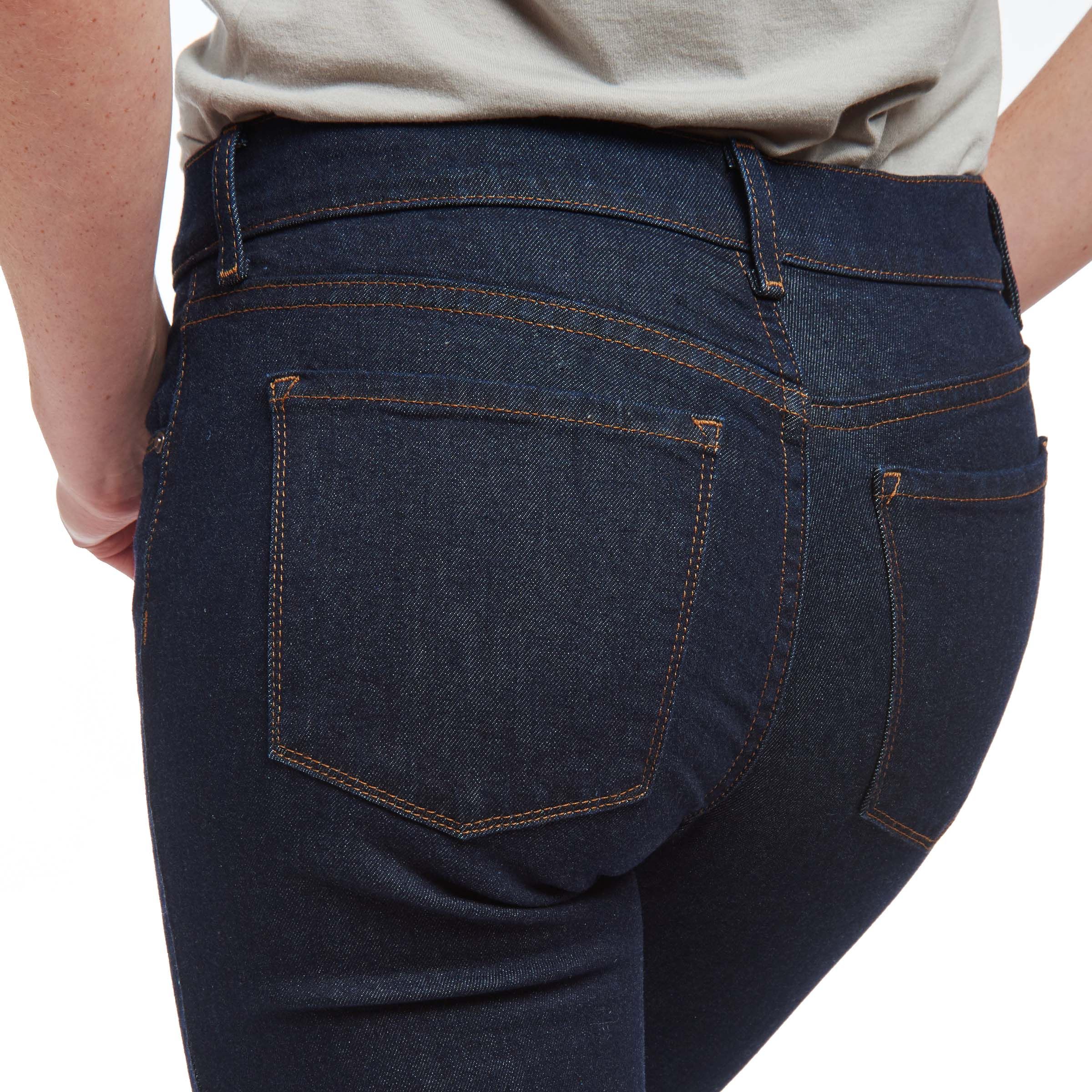 Mid Rise Slim Straight Ridge Jeans