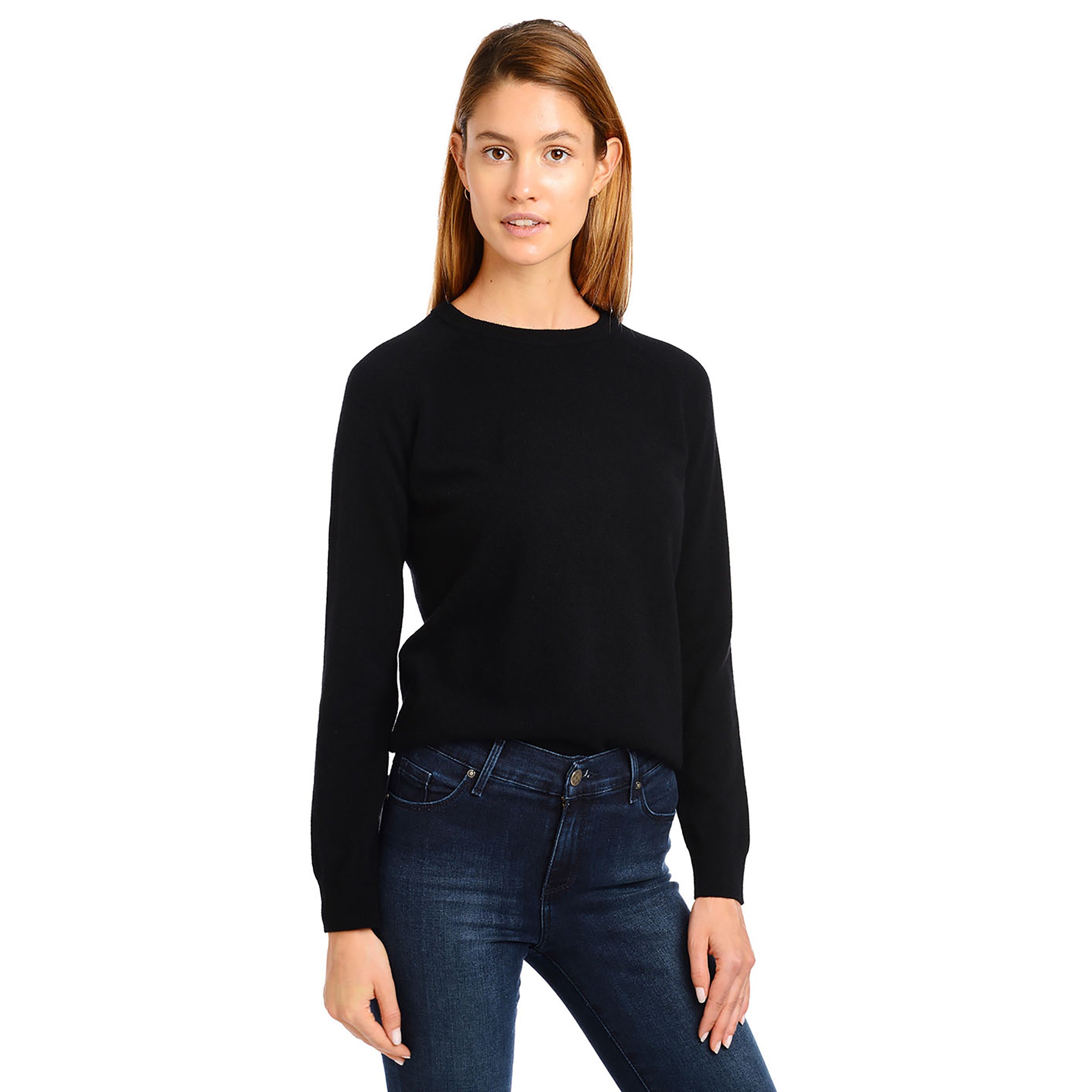 Cashmere Raglan Crew Cambridge Sweater