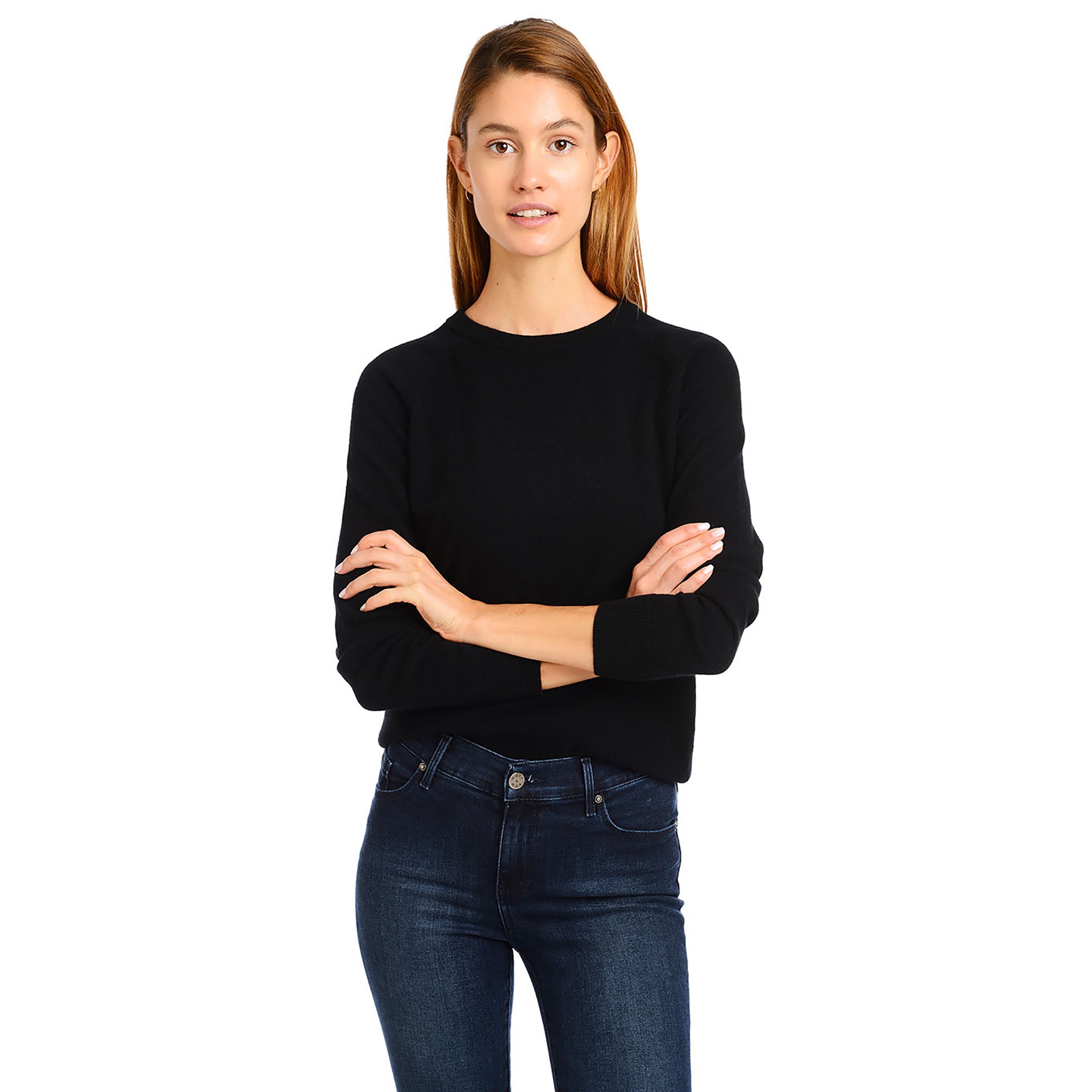 Cashmere Raglan Crew Cambridge Sweater