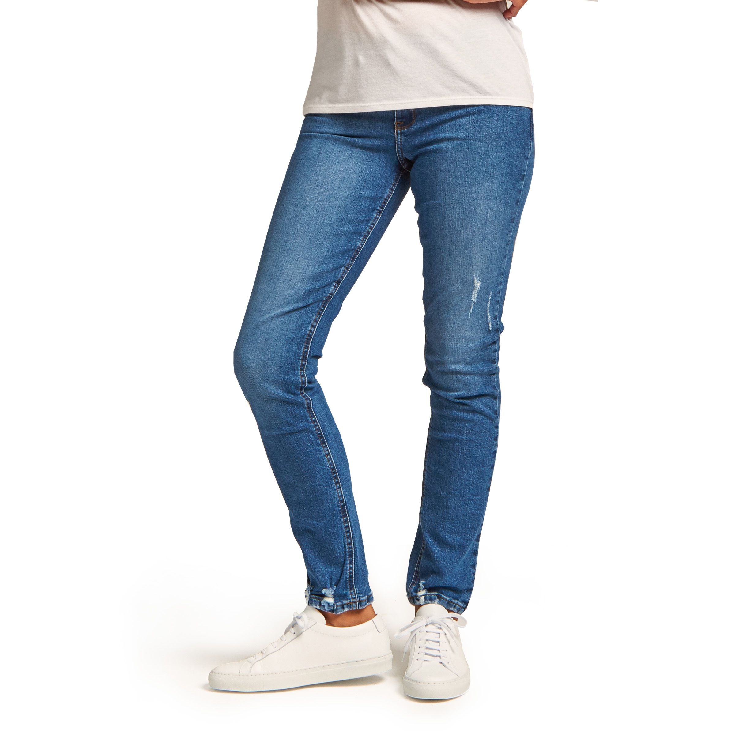 Mid Rise Slim Straight Ridge Jeans