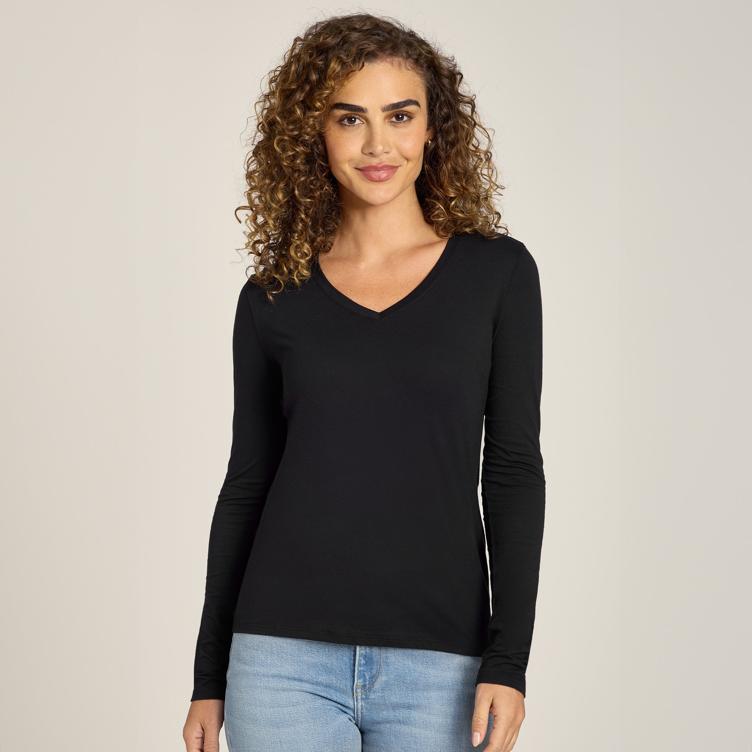 Long Sleeve V-Neck Tee Marcy