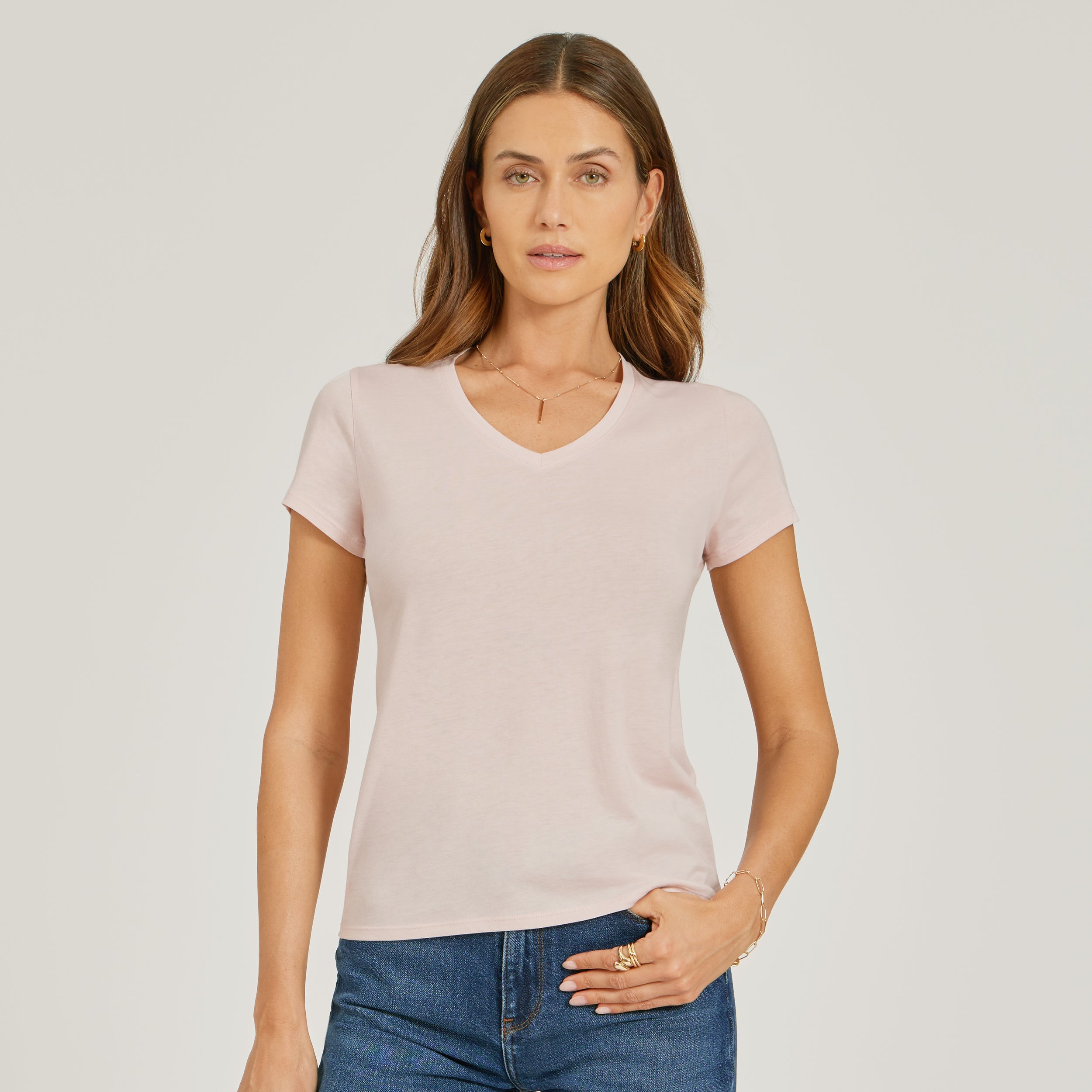 Fitted V-Neck Marcy Tee