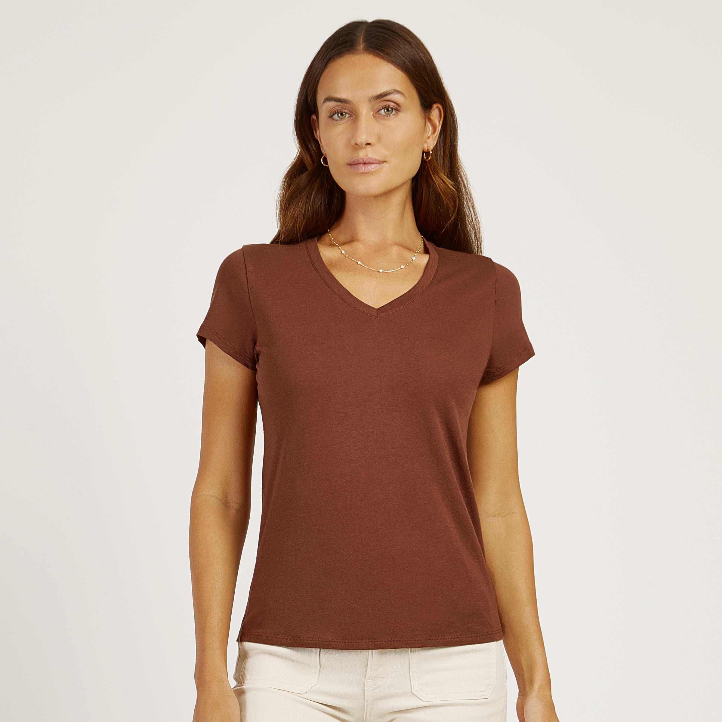 Fitted V-Neck Marcy Tee